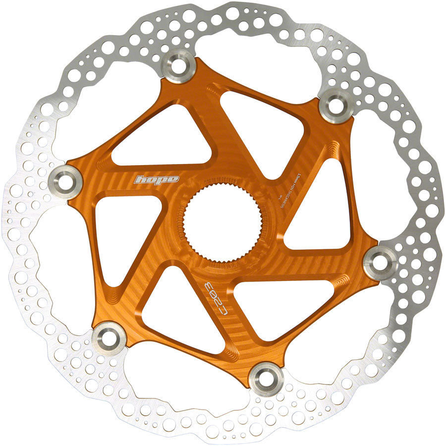 Hope MTB Floating Centre-Lock Disc Brake Rotor - 203mm, Center-Lock, Orange MPN: HBSP435203CLC Disc Rotor MTB Floating Centre-Lock Disc Brake Rotor