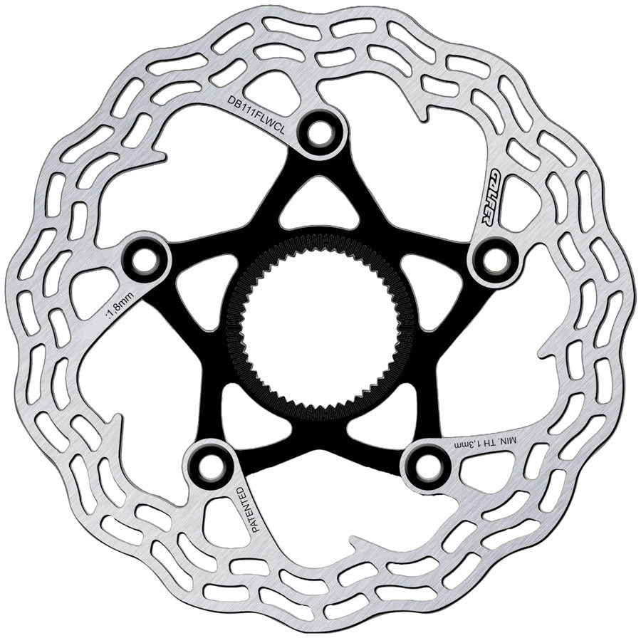 Galfer Shark Road Disc Brake Rotor - 140mm x 1.8mm, Centerlock, Black MPN: DB111FLWCL Disc Rotor Shark Road Disk Brake Rotor