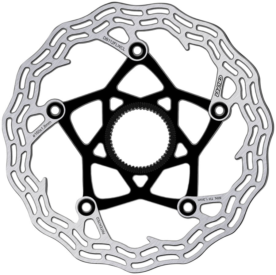 Galfer Shark Road Disc Brake Rotor - 160mm x 1.8mm, Centerlock, Black MPN: DB112FLWCL Disc Rotor Shark Road Disk Brake Rotor