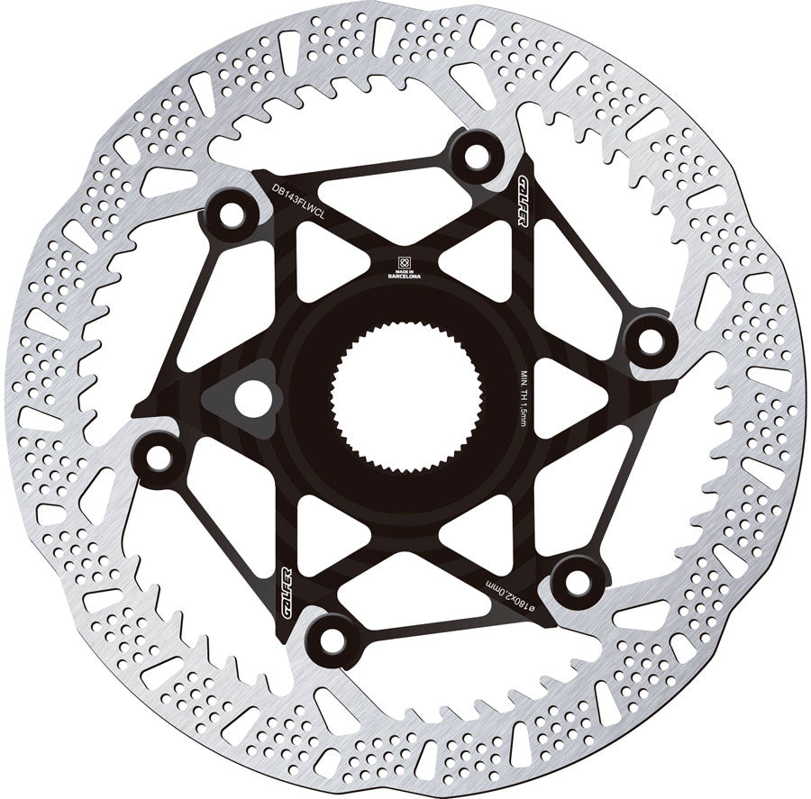 Galfer Shark Evo Disc Brake Rotor - 180mm x 2.0mm, Centerlock, Black MPN: DB143FLWCL Disc Rotor Shark EVO Disc Brake Rotor