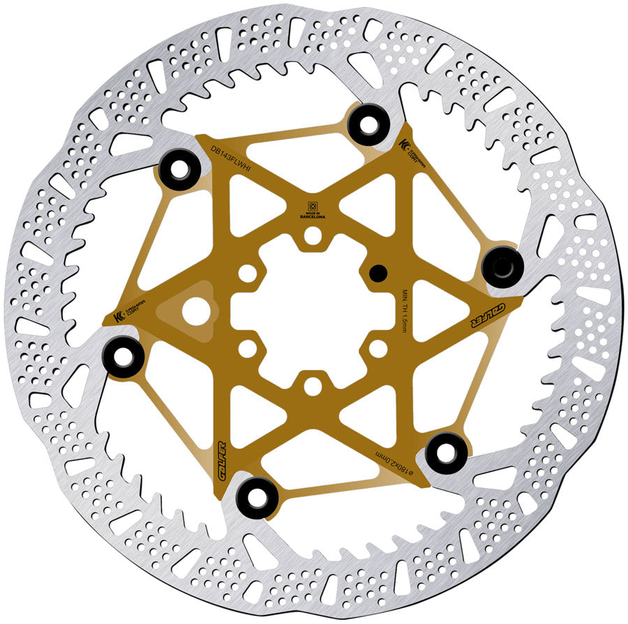 Galfer Shark Evo Disc Brake Rotor - 180mm x 2.0mm, 6-Bolt, Kashima MPN: DB143FLWHI Disc Rotor Shark EVO Disc Brake Rotor