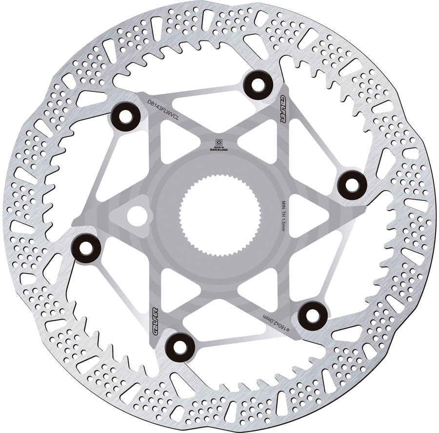 Galfer Shark Evo Disc Brake Rotor - 180mm x 2.0mm, Centerlock, Raw MPN: DB143FLWVCL Disc Rotor Shark EVO Disc Brake Rotor