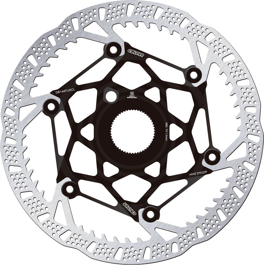 Galfer Shark Evo Disc Brake Rotor - 203mm x 2.0mm, Centerlock, Black MPN: DB144FLWCL Disc Rotor Shark EVO Disc Brake Rotor
