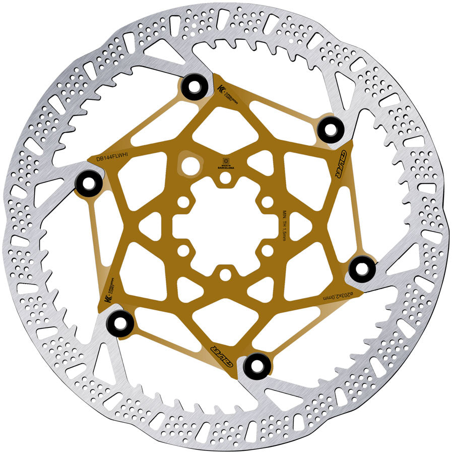 Galfer Shark Evo Disc Brake Rotor - 203mm x 2.0mm, 6-Bolt, Kashima MPN: DB144FLWHI Disc Rotor Shark EVO Disc Brake Rotor