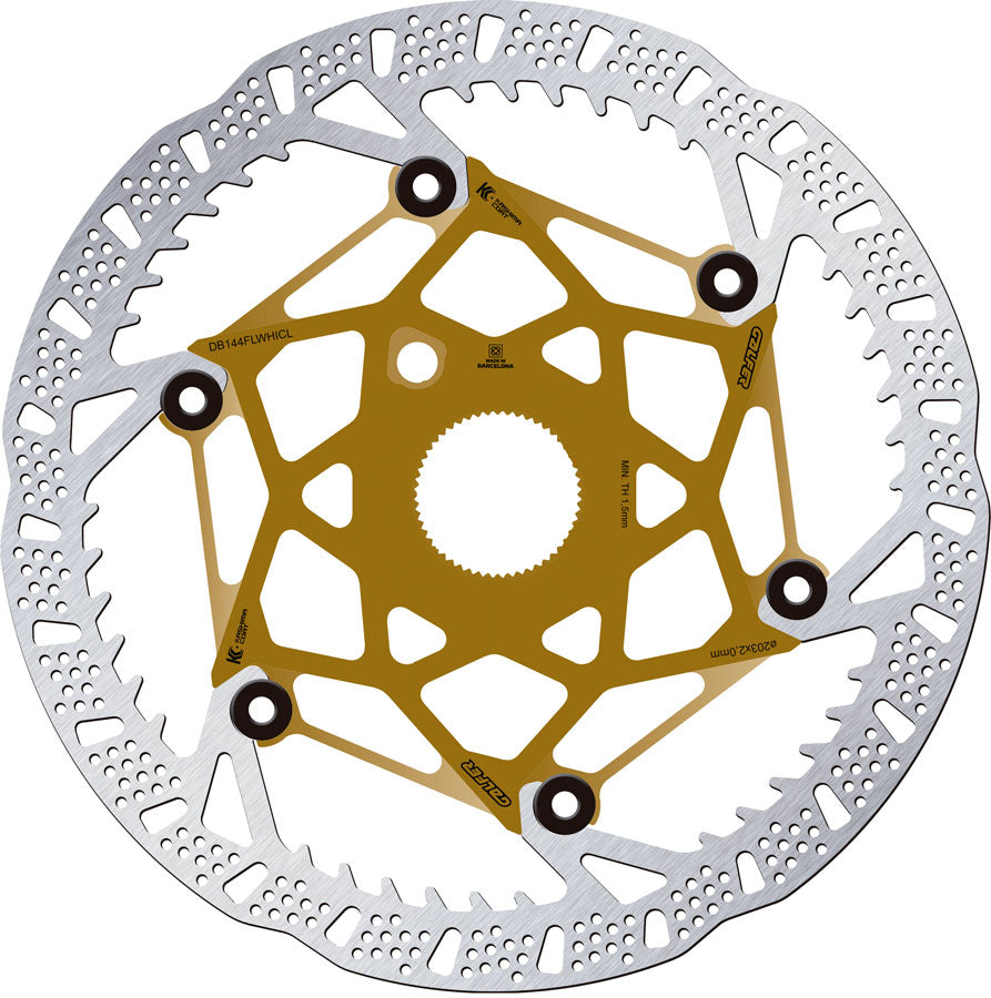 Galfer Shark Evo Disc Brake Rotor - 203mm x 2.0mm, Centerlock, Kashima MPN: DB144FLWHICL Disc Rotor Shark EVO Disc Brake Rotor