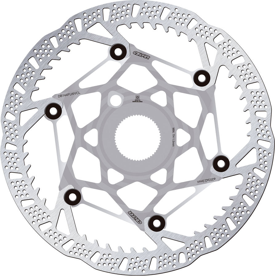 Galfer Shark Evo Disc Brake Rotor - 203mm x 2.0mm, Centerlock, Raw MPN: DB144FLWVCL Disc Rotor Shark EVO Disc Brake Rotor