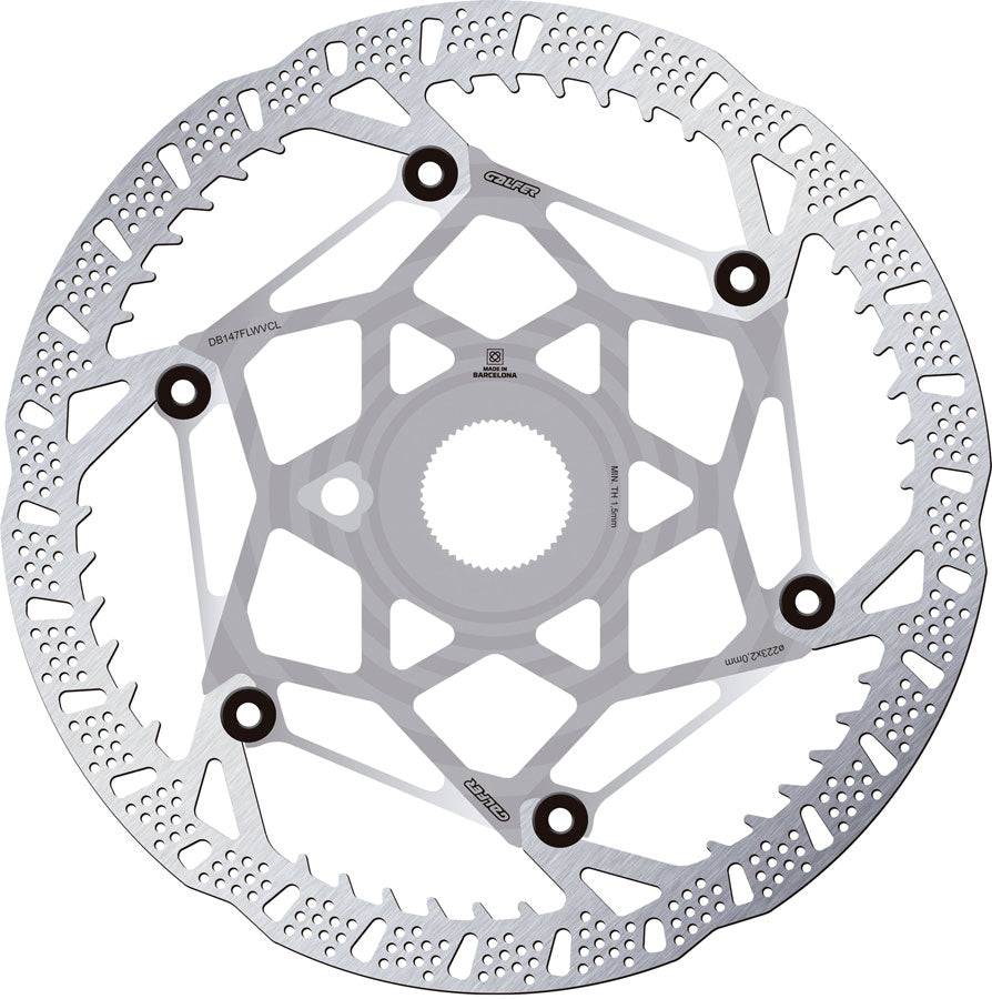 Galfer Shark Evo Disc Brake Rotor - 223mm x 2.0mm, Centerlock, Raw MPN: DB147FLWVCL Disc Rotor Shark EVO Disc Brake Rotor
