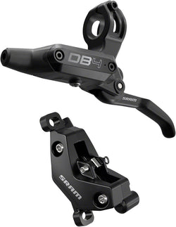 SRAM DB4 Disc Brake and Lever - Left, Front or Rear, 2000mm Hose, Post Mount, 4-Piston, Aluminum Lever, Diffusion Black, MPN: 00.5018.242.000 UPC: 710845917370 Disc Brake & Lever DB4 4-Piston Disc Brake and Lever