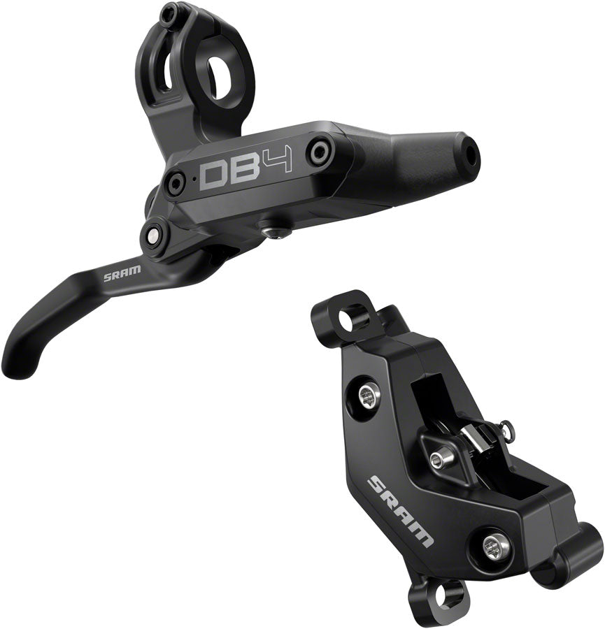 SRAM DB4 Disc Brake and Lever - Right, Front or Rear, 2000mm Hose, Post Mount, 4-Piston, Aluminum Lever, Diffusion MPN: 00.5018.242.001 UPC: 710845917387 Disc Brake & Lever DB4 4-Piston Disc Brake and Lever