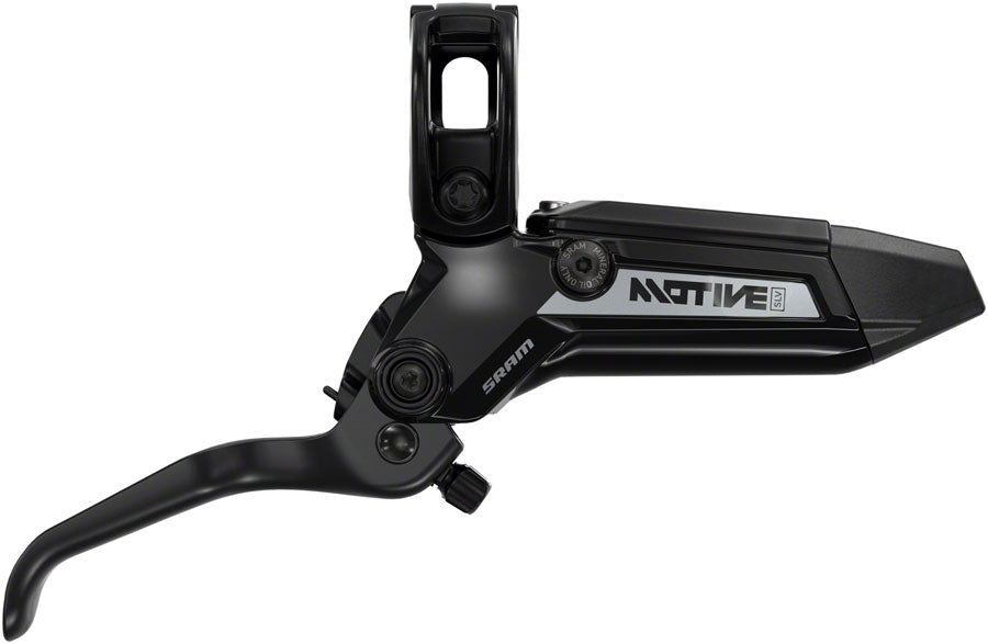 SRAM Motive Silver Disc Brake and Lever - Front, 950mm Hose, Post Mount, 4-Piston, Aluminum Lever, Black, A1 MPN: 00.5018.245.000 UPC: 710845917431 Disc Brake & Lever Motive Silver 4-Piston Disc Brake and Lever