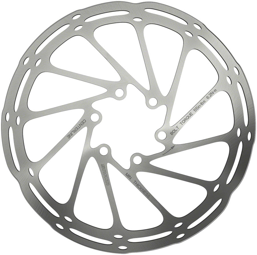 パーツ SRAM Centerline 180mm pair SRAM CenterLine Disc Brake Rotor - 180mm, 6-Bolt, 2.0mm Disc Rotor