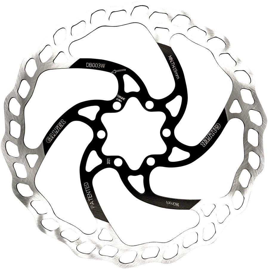 Galfer MTB Disc Brake Rotor - 180mm, 6-Bolt, 1.8mm