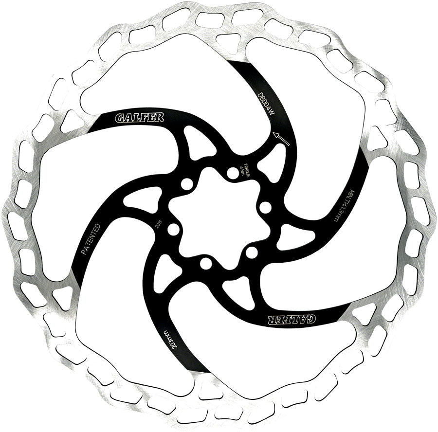 Galfer MTB Disc Brake Rotor - 203mm, 6-Bolt, 1.8mm MPN: DB004W Disc Rotor MTB 6-Bolt Rotor