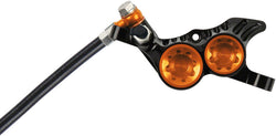 Hope Tech 4 V4 Disc Brake and Lever Set - Front, Hydraulic, Post Mount, Orange MPN: T4V4CL Disc Brake & Lever Tech 4 V4 Disc Brake & Lever Set