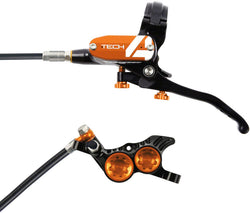 Hope Tech 4 V4 Disc Brake and Lever Set - Front, Hydraulic, Post Mount, Orange MPN: T4V4CL Disc Brake & Lever Tech 4 V4 Disc Brake & Lever Set