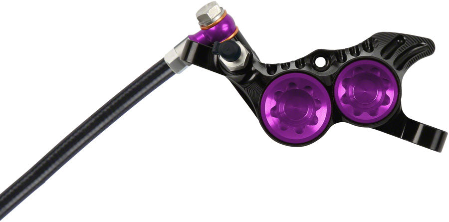 Hope Tech 4 V4 Disc Brake and Lever Set - Rear, Hydraulic, Post Mount, Purple MPN: T4V4PUR Disc Brake & Lever Tech 4 V4 Disc Brake & Lever Set