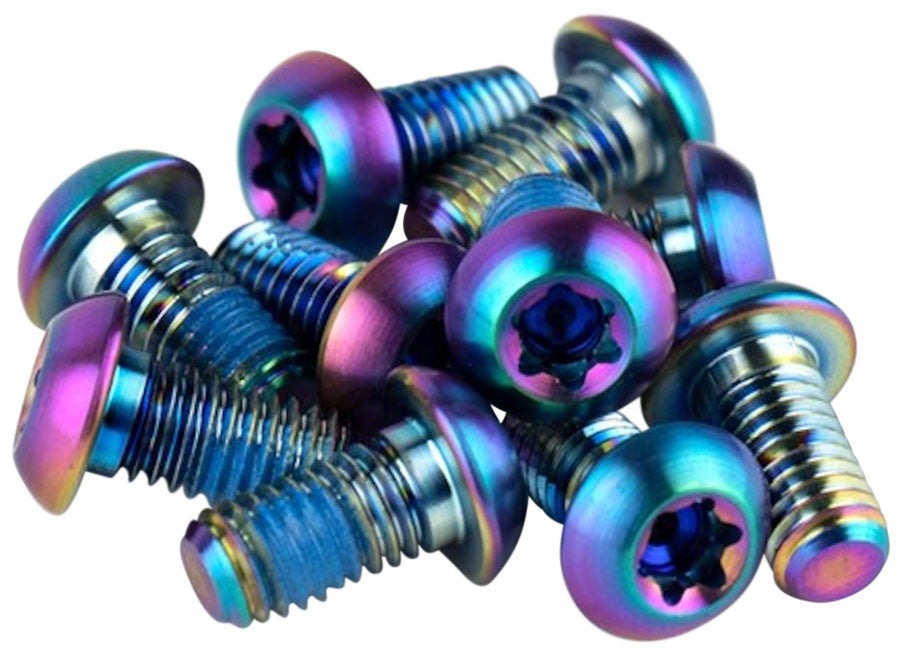 SRAM Titanium T25 Rotor Bolt Kit - Rainbow, Set of 12 MPN: 00.5318.027.000 UPC: 710845843488 Disc Rotor Parts and Lockrings Disc Rotor Bolts