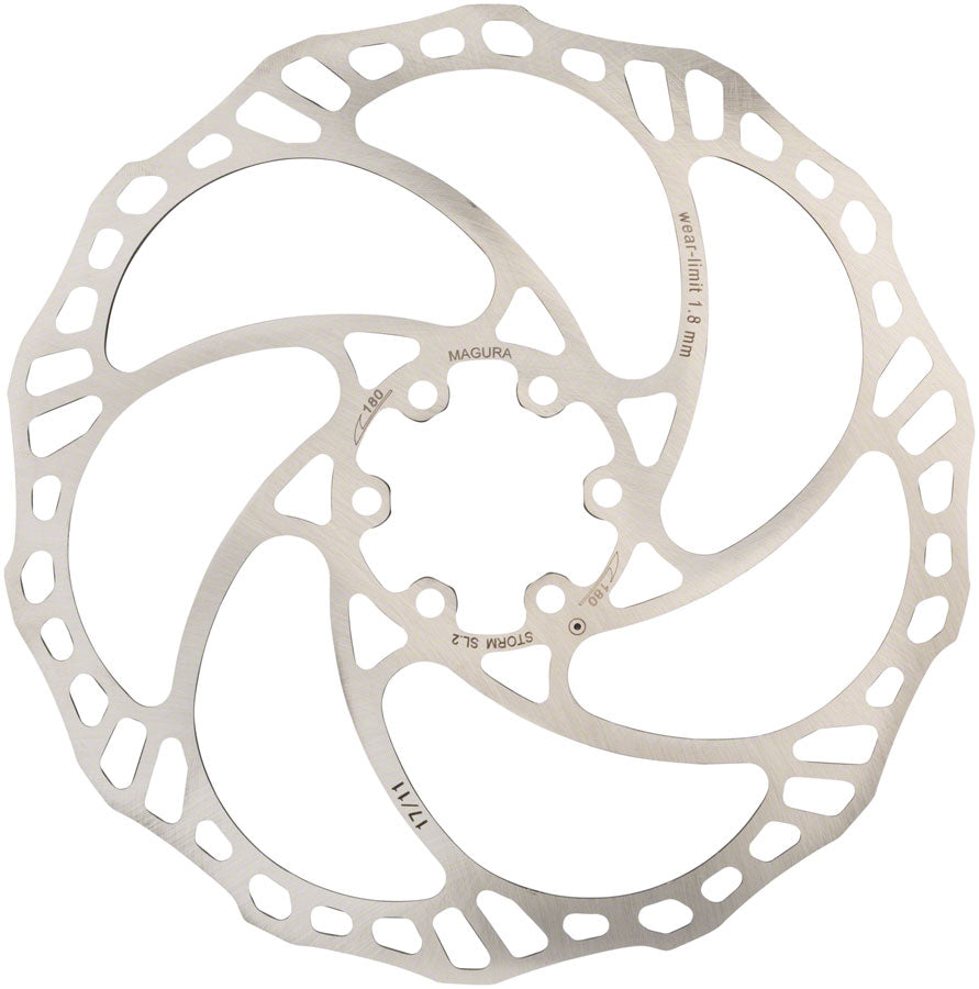 Magura Storm Disc Brake Rotor 180mm, 6-Bolt, Silver