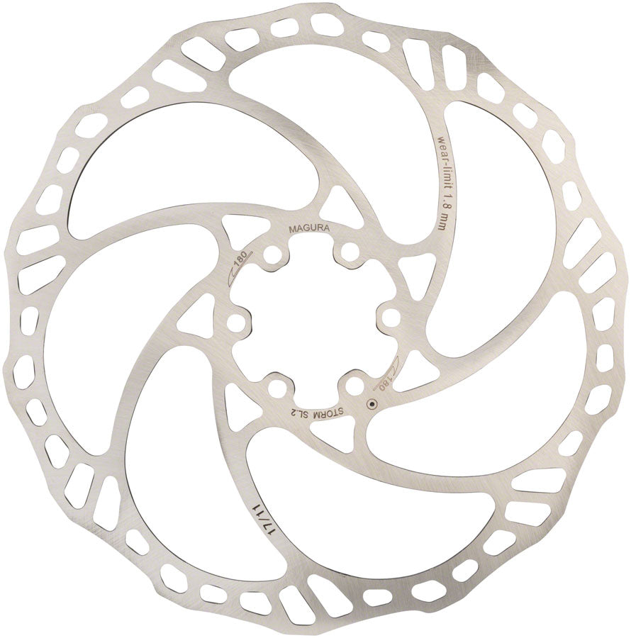 Magura Storm SL.2 Disc Brake Rotor - 180mm, 6-Bolt, Silver Disc