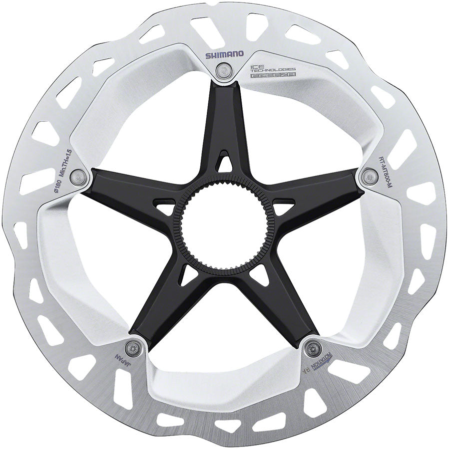 Shimano Deore XT RT-MT800-M Disc Brake Rotor with External Lockring - 180mm, Center Lock, Silver/Black MPN: IRTMT800ME UPC: 192790442181 Disc Rotor Deore XT RT-MT800 Disc Rotor