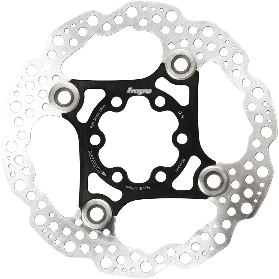 Hope Floating Disc Brake Rotor - 180mm, 6-Bolt, Black Disc Rotor