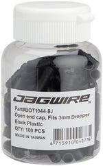 Jagwire Open Plastic Dropper Seatpost Cable Housing End Caps - 3mm, Bottle/100, Black MPN: BOT1044-BJ Dropper Seatpost Part Dropper Housing End Caps