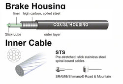 Jagwire Universal Sport Brake Cable Kit, Ice Gray MPN: UCK410 Brake Cable & Housing Set Universal Sport Brake Kit