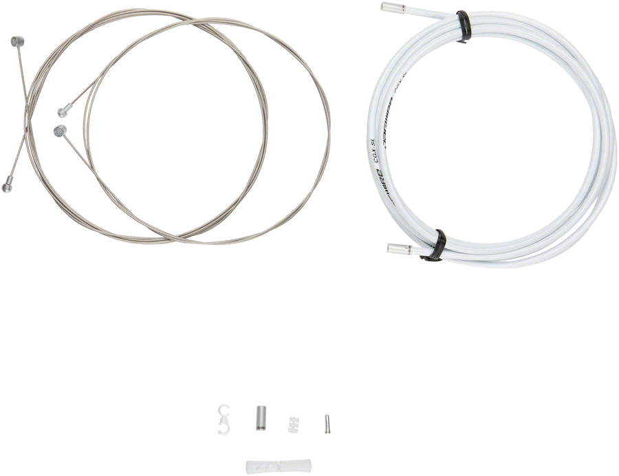 Jagwire Universal Sport Brake Cable Kit, White - Brake Cable & Housing Set - Universal Sport Brake Kit