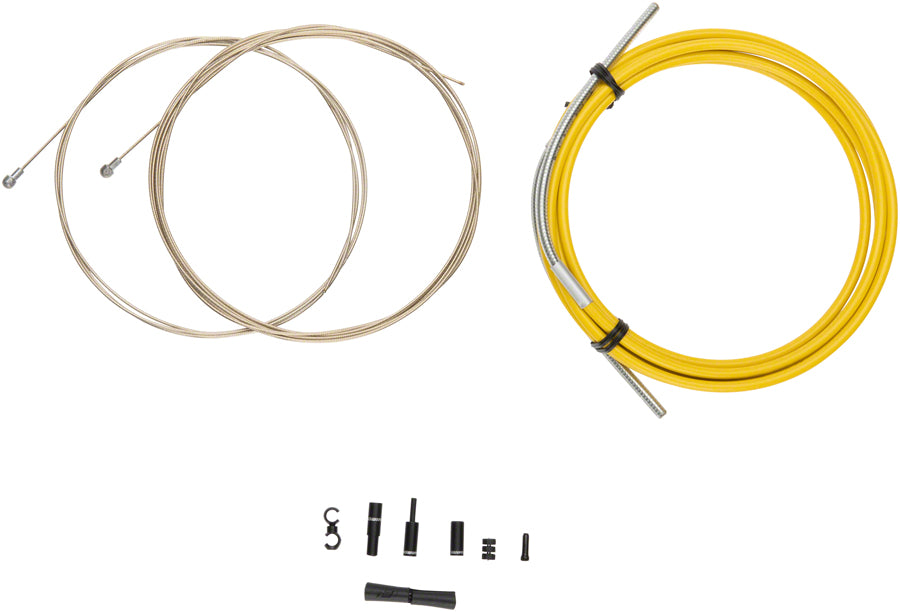 Jagwire Pro Brake Cable Kit Road SRAM/Shimano, Yellow - Brake Cable & Housing Set - Pro Polished Road Brake Kit