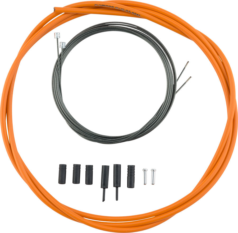 Shimano Road Optislick Derailleur Cable and Housing Set, Orange MPN: Y60198050 UPC: 689228700611 Derailleur Cable & Housing Set Optislick Derailleur Cable and Housing sets