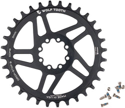 Wolf Tooth Direct Mount Chainring - 36t, SRAM Direct Mount, Drop-Stop B, For SRAM 8-Bolt Cranksets, 0mm Offset, Black MPN: SDM8-R-B-00F-36 UPC: 810006808964 Direct Mount Chainrings SRAM 8-Bolt Direct Mount Chainrings