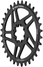 Wolf Tooth Direct Mount Chainring - 28t, SRAM Direct Mount, Drop-Stop B, For SRAM 8-Bolt Cranksets, 3mm Offset, Black - Direct Mount Chainrings - SRAM 8-Bolt Direct Mount Chainrings