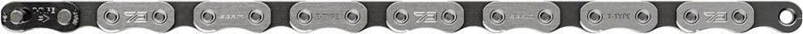SRAM Eagle 70 T-Type Flattop Chain - 12-Speed, 126 Links, Solid Pin, Includes PowerLock Connector, Silver/Black MPN: 00.2518.067.011 UPC: 710845904691 Chains Eagle 70 T-Type 12-Speed Flattop Chain