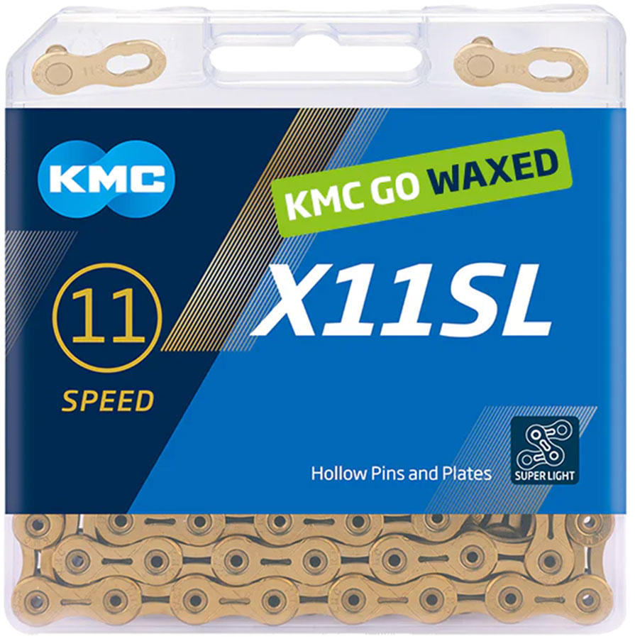KMC X11SL Waxed Chain - 11-Speed, 118 Links, Ti Gold - Chains - KMC Wax X11SL Chain