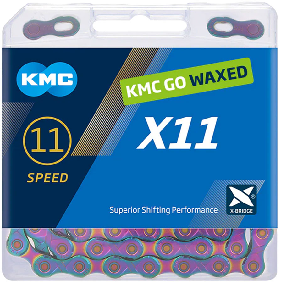 KMC X11 Waxed Chain - 11-Speed, 118 Links, Aurora - Chains - KMC Wax X11 Chain