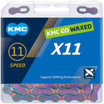 KMC X11 Waxed Chain - 11-Speed, 118 Links, Aurora - Chains - KMC Wax X11 Chain