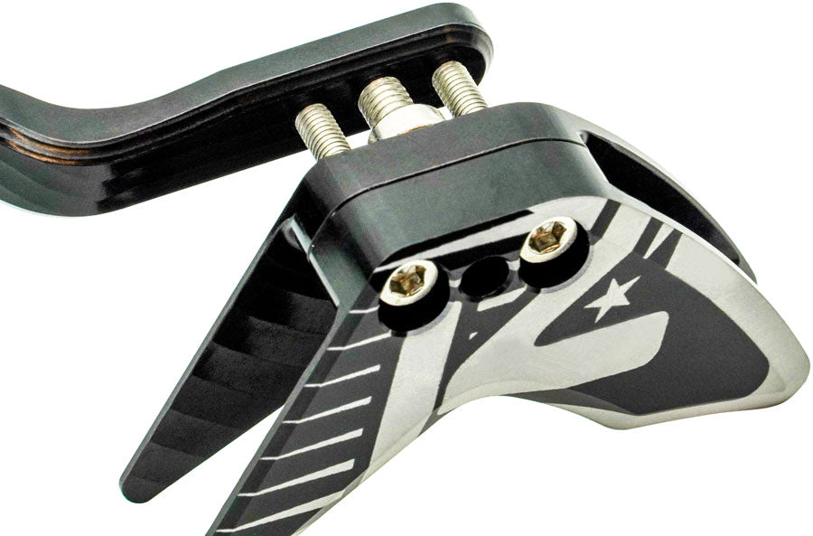 K-EDGE Elevate Race 1x Chain Guide - 40-52t, Braze-On, Black/Silver Anodized - Chain Retention System - Elevate Race 1x Chain Guide