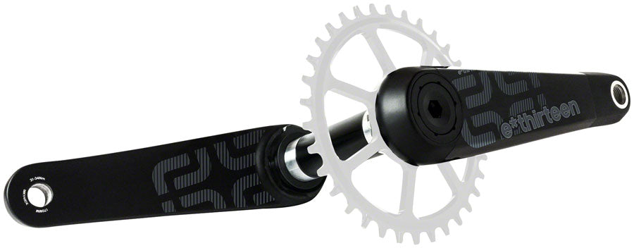 e*thirteen TRS Race Carbon Crankset - 175mm, 73mm, 30mm Spindle with e-thirteen P3 Connect Interface, Black