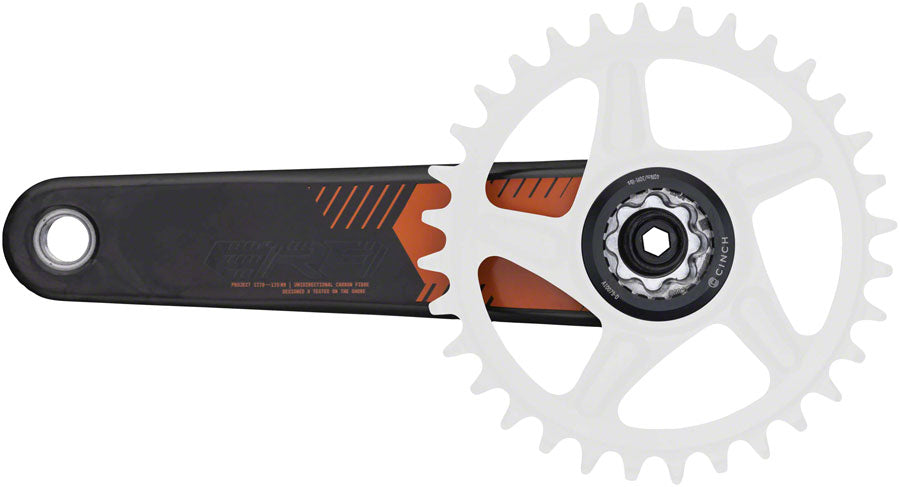 RaceFace ERA Crankset - 175mm, Direct Mount, 136mm Spindle with CINCH Interface, Carbon, Orange MPN: CK23ERA136ARM175P021 UPC: 821973462318 Crankset Era Crankset