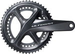 Shimano Ultegra FC-R8000 Crankset - 165mm, 11-Speed, 50/34t, 110 Asymmetric BCD, Hollowtech II Spindle Interface, Black MPN: IFCR8000AX04 UPC: 689228623194 Crankset Ultegra FC-R8000 Crankset