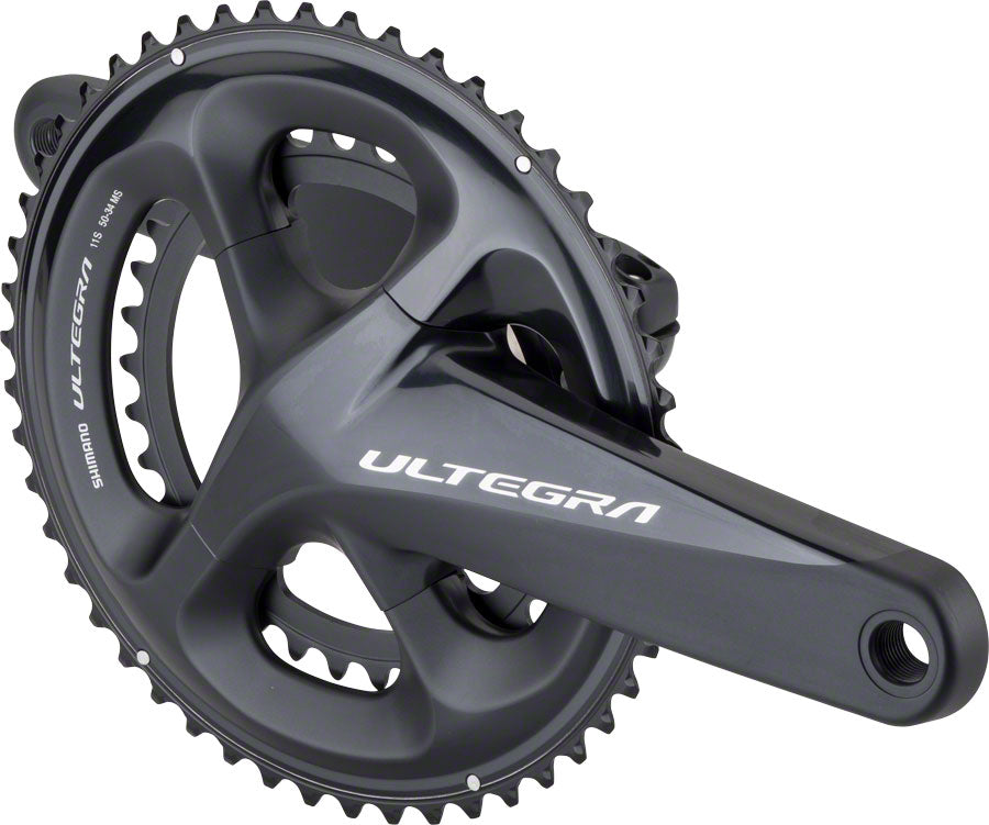 Shimano Ultegra FC-R8000 Crankset - 175mm, 11-Speed, 50/34t, 110 Asymmetric BCD, Hollowtech II Spindle Interface, Black MPN: IFCR8000EX04 UPC: 689228623149 Crankset Ultegra FC-R8000 Crankset