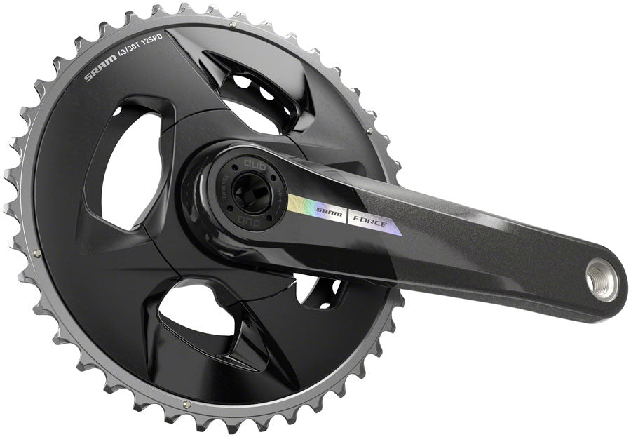 SRAM Force Wide Crankset - 175mm, 2x 12-Speed, 43/30t, 94 BCD, DUB Spindle Interface, Iridescent Gray, D2 - Crankset - Force Wide Crankset D2