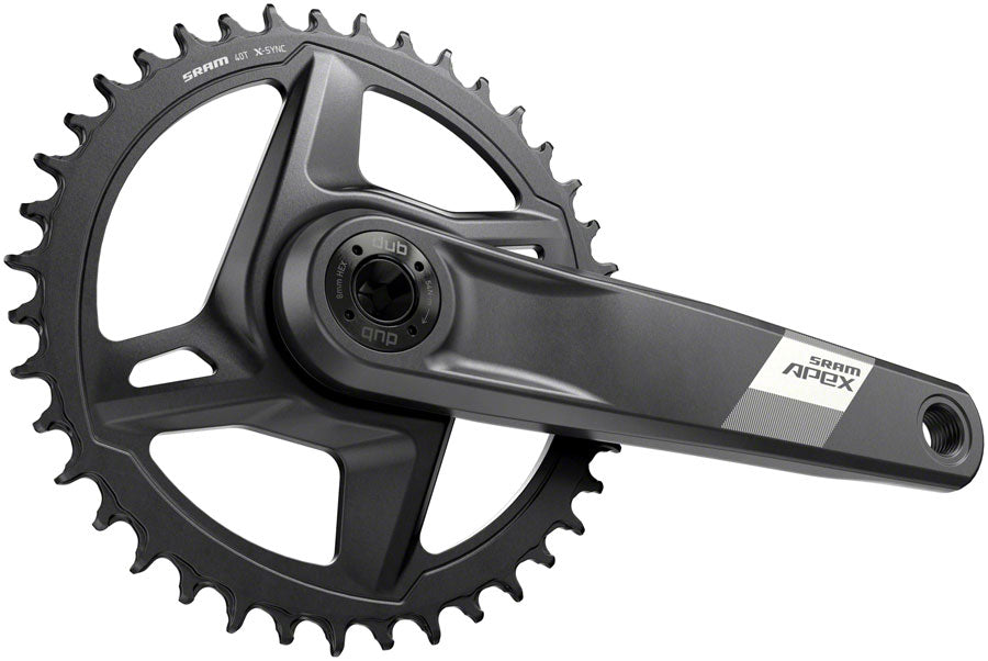 SRAM Apex 1 Wide Crankset - 170mm, 12-Speed, 40t, Direct Mount, DUB Spindle Interface, Black, D1 - Crankset - Apex 1 Wide Crankset