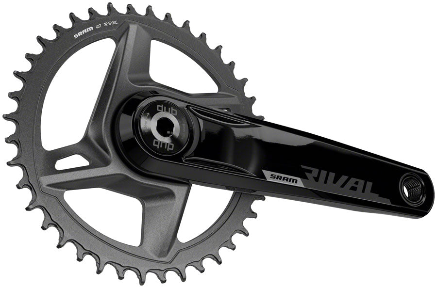 SRAM Rival 1 AXS Wide Crankset - 175mm, 12-Speed, 40t, 8-Bolt Direct Mount, DUB Spindle Interface, Black, D1 - Crankset - Rival 1 AXS Wide Crankset