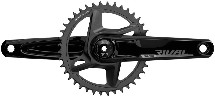 SRAM Rival 1 AXS Wide Crankset - 175mm, 12-Speed, 40t, 8-Bolt Direct Mount, DUB Spindle Interface, Black, D1 MPN: 00.6118.612.003 UPC: 710845864407 Crankset Rival 1 AXS Wide Crankset