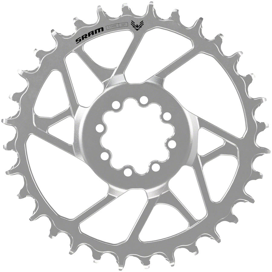 SRAM Eagle 90 T-Type Direct Mount Chainring - 30t, 12-Speed, 8-Bolt Direct Mount, 3mm Offset, Steel, Silver MPN: 11.6218.068.000 UPC: 710845905186 Direct Mount Chainrings Eagle 90 T-Type Direct Mount Steel Chainring
