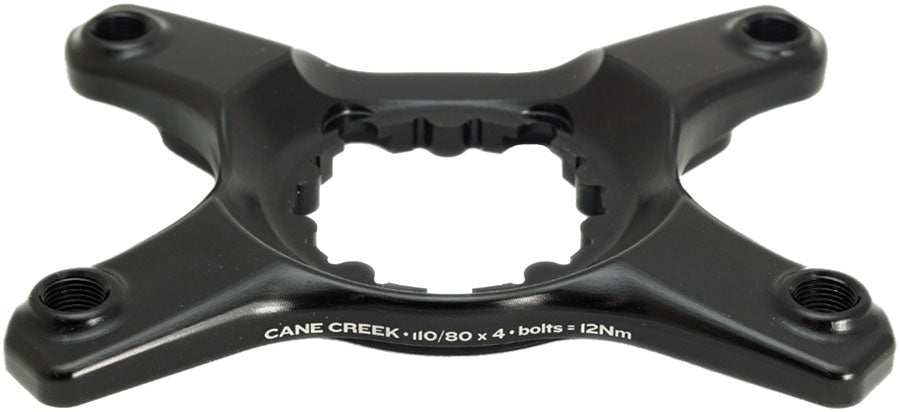 Cane Creek eeWings Chainring Spider - 4-Bolt, 110 and 80 Asymmetric BCD, 3-Bolt Mount Type, Shimano GRX 1x and 2x MPN: BAI0310 UPC: 840226025711 Bottom Brackets eeWings Crank Spider