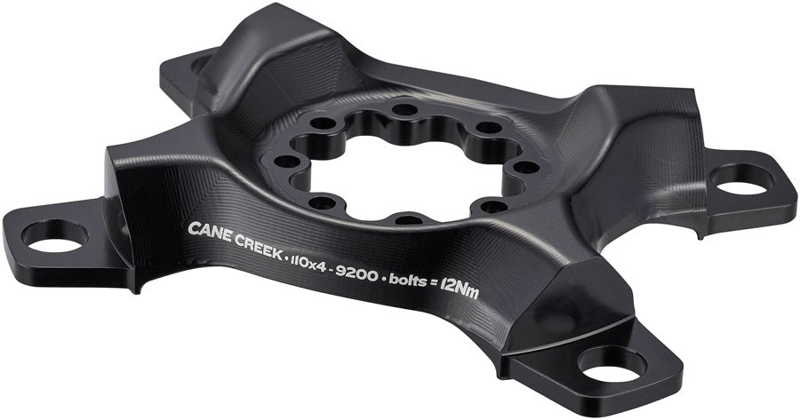 Cane Creek eeWings Chainring Spider - 4-Bolt, 110 Asymmetric BCD, 8-Bolt Mount Type, For Shimano Dura-Ace 9200, Black MPN: BAI0381 UPC: 840226070674 Crank Spider eeWings Crank Spider