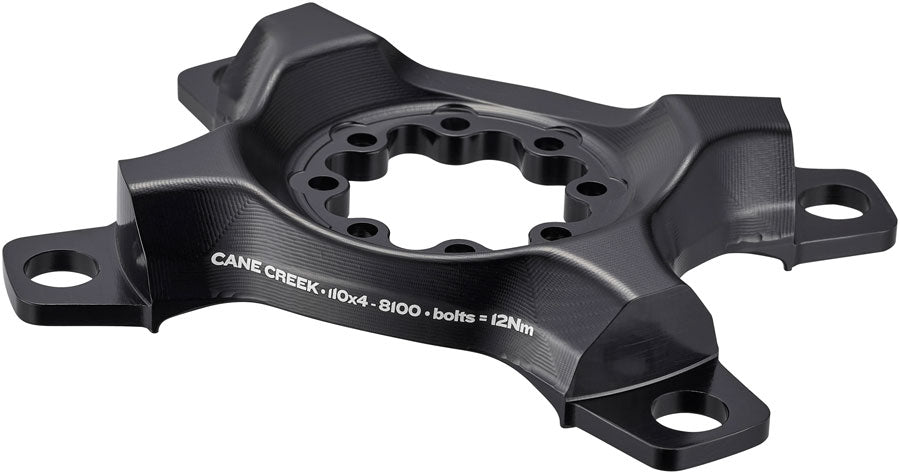 Cane Creek eeWings Chainring Spider - 4-Bolt, 110 Asymmetric BCD, 8-Bolt Mount Type, For Shimano Ultegra 8100, Black