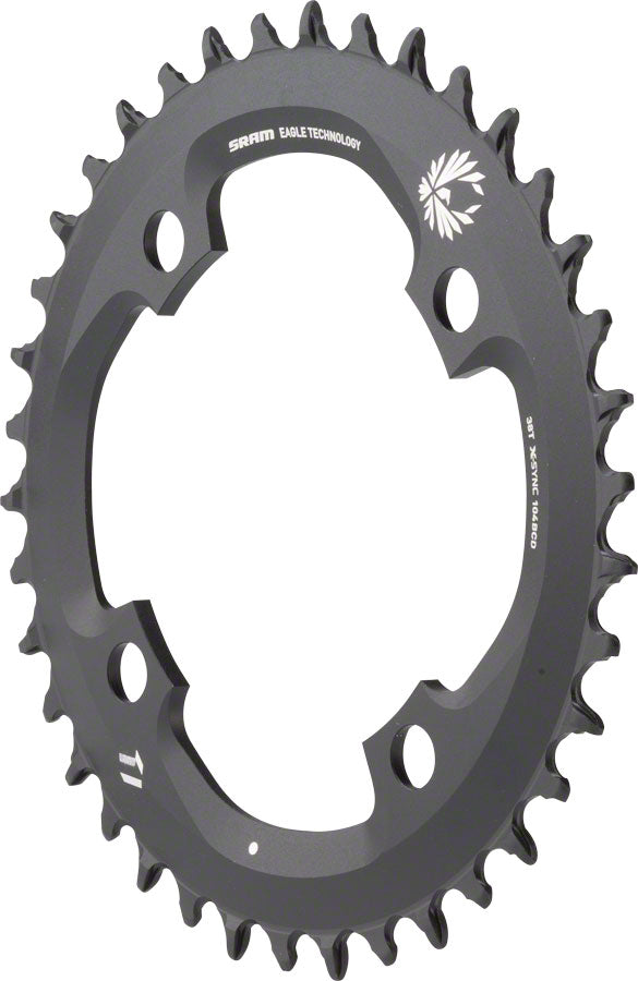 パーツ SRAM X-SYNC 2 EAGLE CHAINRING 38T 6mm SRAM X-Sync 2 Eagle Chainring - 38 Tooth, 104mm BCD, 12-Speed